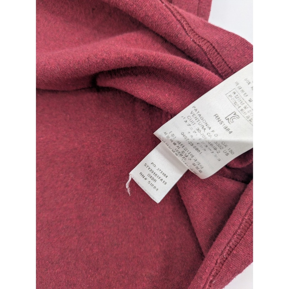 Patagonia Shirt Mens Large Red Long Sleeve Responsibili Tee Logo P-6 Hiking FLAW - Picture 11 of 11